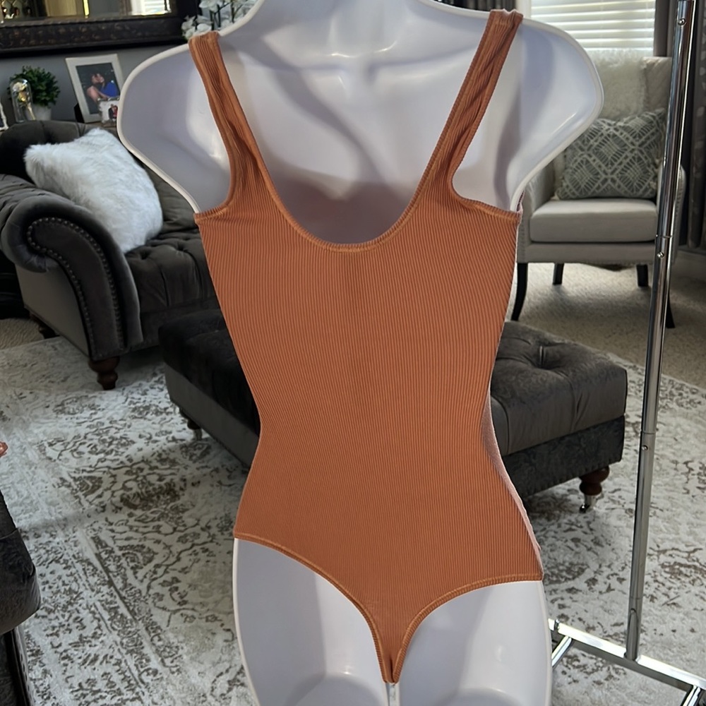Skims ribbed cotton bodysuit - Picture 5 of 9